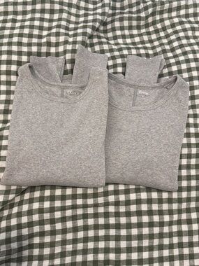 Quince organic cotton long sleeve soft rib Shirt bundle of 2
